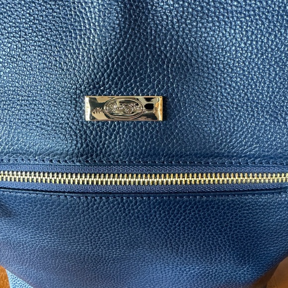 Onna Ehrlich Carrie Tote Handbag Navy Leather NEW - Picture 2 of 7